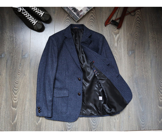 Blazer Tweed Retro para Hombre - Chaqueta de Lana Vintage Workwear - Image 10