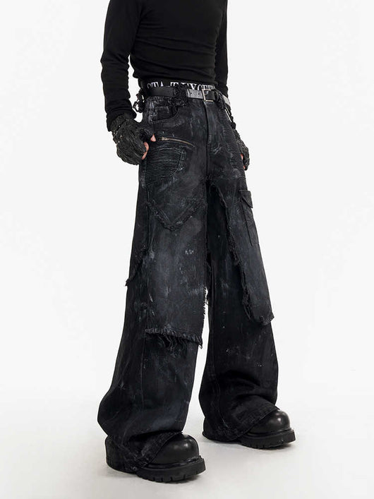 Pantalón Artesanal de Dos Piezas con Diseño Pintado a Mano - Image 11