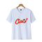 Playera Estampada Escote V Mujer Manga Corta