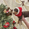 Gorro Cálido de Peluche con Forma de Perro Salchicha para Navidad