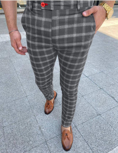 Pantalones Casuales a Cuadros para Hombre - Estilo Profesional - Image 4