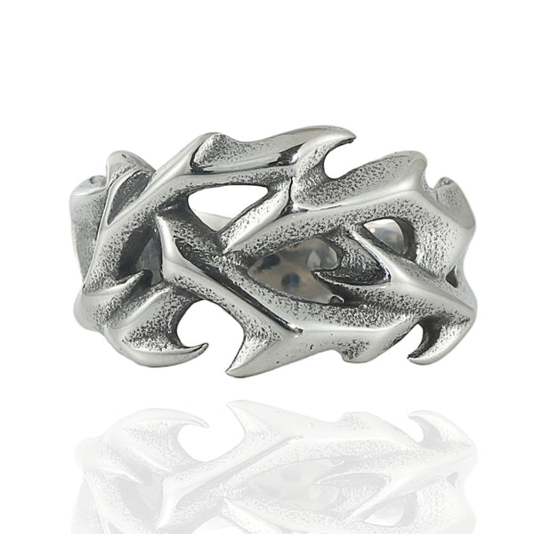 Anillo de Dragón Hueco en Acero Inoxidable Estilo Punk Retro para Hombre
