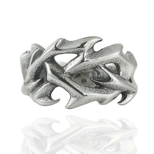 Anillo de Dragón Hueco en Acero Inoxidable Estilo Punk Retro para Hombre