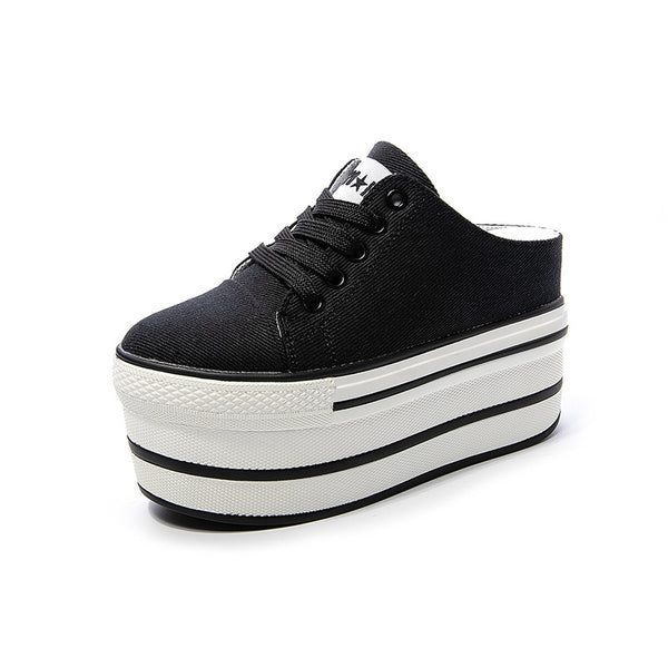 Zapatillas Canvas Casuales con Plataforma Interna para Mujer