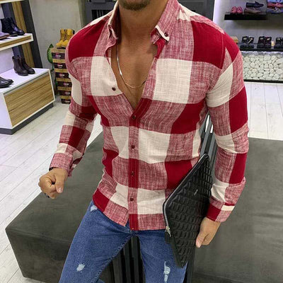Camisa Clásica de Botones con Manga Larga Estilo Europeo - Image 10