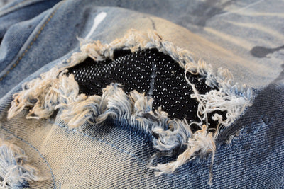 Jeans Vintage con Parches de Strass y Tinta Splash - Estilo Europeo Americano - Image 12