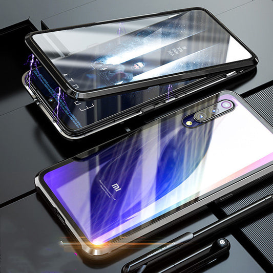 Funda Magnética de Cristal Doble Cara para Móvil con Arroz Rojo