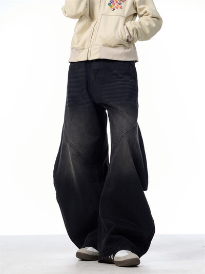 Pantalones Vaqueros Retro Negros Rectos Oversize para Mujer - Image 18