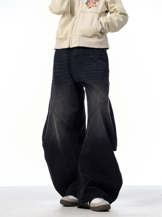 Pantalones Vaqueros Retro Negros Rectos Oversize para Mujer - Image 18