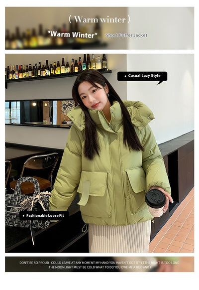 Chaqueta Acolchada de Plumas para Mujer con Capucha - Corta y Elegante - Image 13