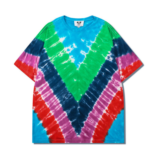 Camiseta Hip Hop Rayas Remolino Manga Corta - Image 32