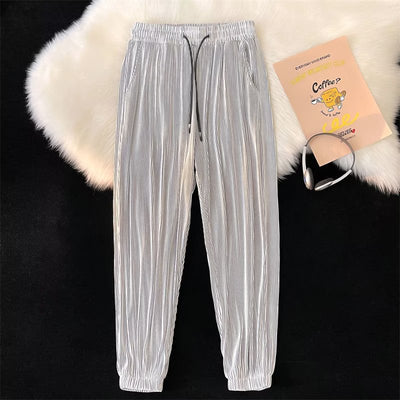 Pantalones Ice Silk Hombre - Pantalón Deportivo Casual Ligero con Cintura Ajustable - Image 9