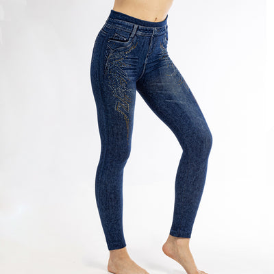 Leggins de Algodón Elasticidad Cuádruple con Control de Abdomen - Image 11