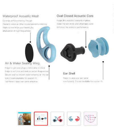 Tapones de Oído para Natación de Silicona Suave - Impermeables y Antipolvo - Image 4