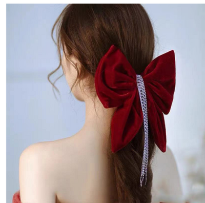 Juego de Pasadores Florales Rojos y Accesorios para el Cabello para Mujeres - Image 4