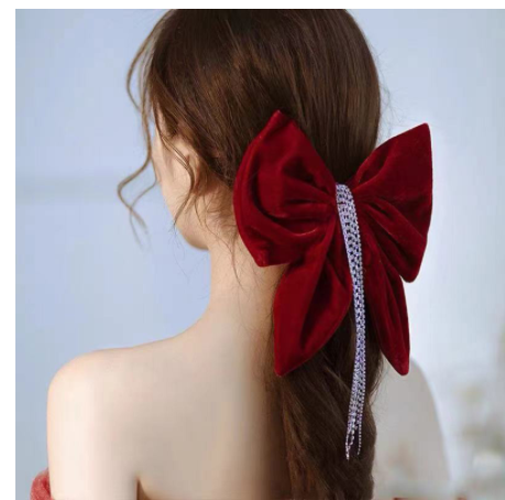 Juego de Pasadores Florales Rojos y Accesorios para el Cabello para Mujeres - Image 4