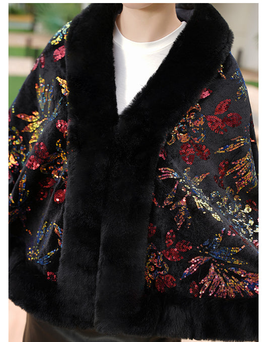 Chal Tejido Elegante con Lentejuelas para Bodas y Eventos - Image 7