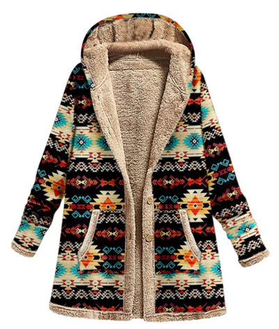 Sudadera Estampada de Algodón y Lino con Capucha - Abrigo Cálido y Suave - Image 12