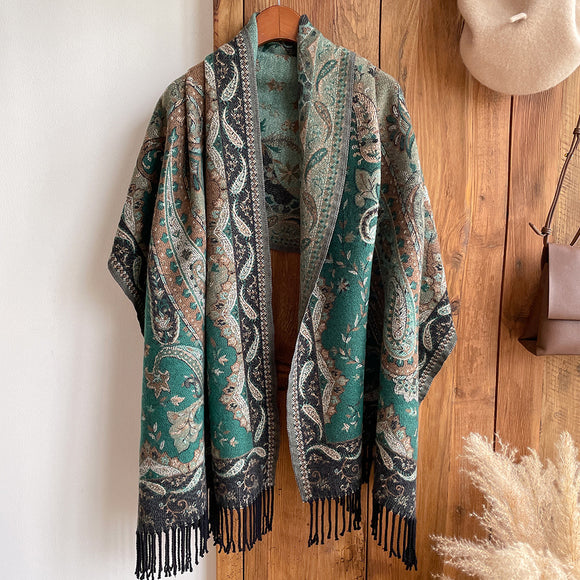 Chal Étnico de Cachemira Artificial para Mujer - Estilo Bohemio