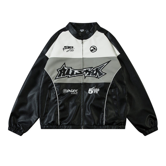 Chaqueta de Cuero para Hombre Estilo Rock Europeo y Americano - Diseño Motociclista