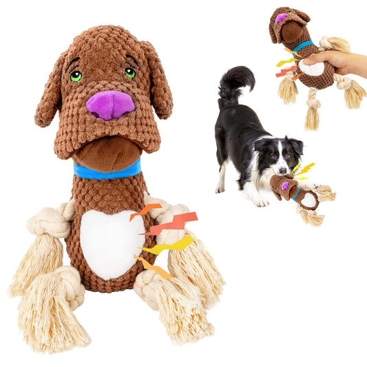Juguete Interactivo para Perros con Sonido y Papel Crujiente - Resistente a Mordidas