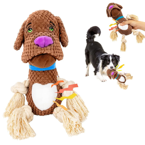 Juguete Interactivo para Perros con Sonido y Papel Crujiente - Resistente a Mordidas