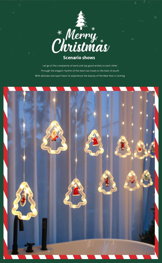 Cadena de Luces Navideñas para Cortinas - Image 37