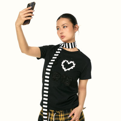 Blusa Casual de Algodón con Bordado de Amor - Image 8