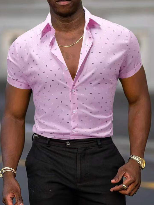 Camisa Deportiva Estampada para Hombre con Tela Elástica Transpirable - Image 5