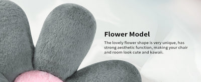 Cojín Nido Redondo para Gatos y Gamers - Asiento Floral Kawaii 19 Pulgadas Gris - Image 18