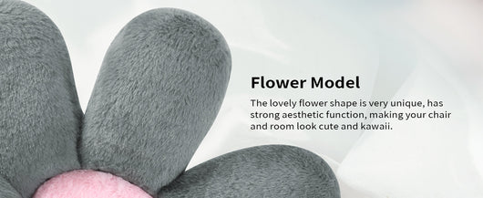 Cojín Nido Redondo para Gatos y Gamers - Asiento Floral Kawaii 19 Pulgadas Gris - Image 18