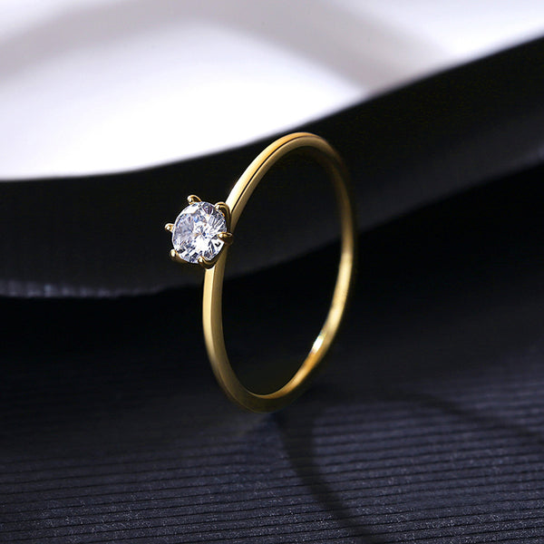 Anillo de Plata 925 Estrella del Viento con Circón para Dedo Índice
