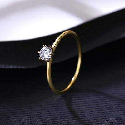 Anillo de Plata 925 Estrella del Viento con Circón para Dedo Índice