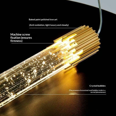 Lámpara Colgante Anillo Cristal Decorativa para Dormitorio y Mesita de Noche - Image 3