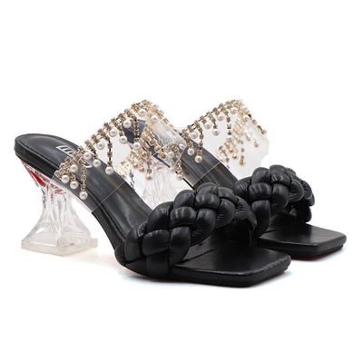Sandalias Tejidas de Tacón Alto con Tira Ancha - Image 14