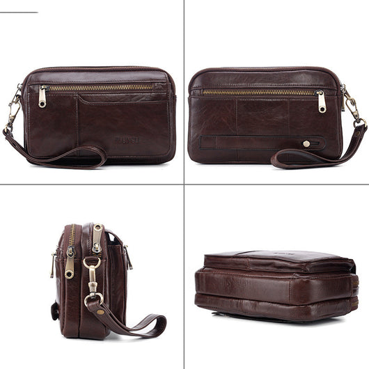 Cartera Sobre de Cuero para Hombre - Bolsa Clutch de Gran Capacidad - Image 11