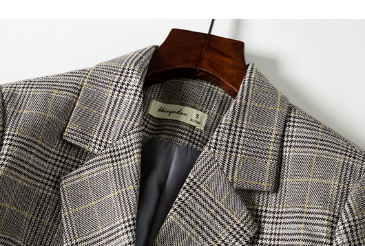 Blazer Retro Británico de Largo Medio con Estilo Urbano - Image 6