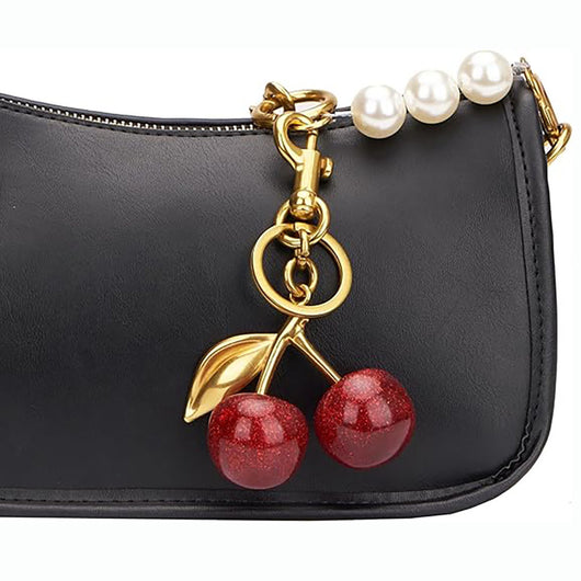 Llavero 3D de Aleación para Bolso - Dije Cereza Elegante para Mujer - Image 3