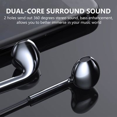 Auriculares Intrauriculares Subwoofer Aleación de Zinc con Cable Control - Image 5