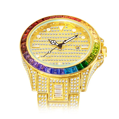 Reloj Inteligente para Hombre Arcoíris Degradado con Diamantes Resistente al Agua - Image 10