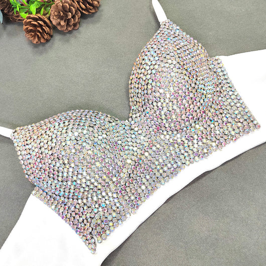 Chaleco Sexy Escote en V Diamantes Europeo Americano - Image 9