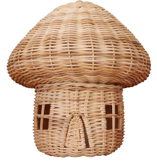 Adornos Decorativos Casitas de Champiñón Tejidas a Mano en Ratán - Image 11