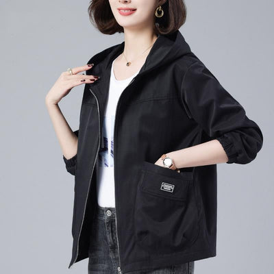 Chaqueta Suelta con Capucha Versátil y Rejuvenecedora - Image 4