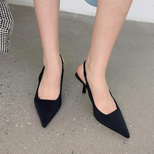 Sandalias Stiletto Puntiagudas con Talón Abierto - Image 11