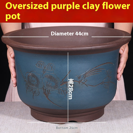 Maceta de Cerámica Púrpura Extragrande para Plantas de Interior - Image 6