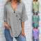 Blusa de Lino Puro con Botones - Colores Lisos