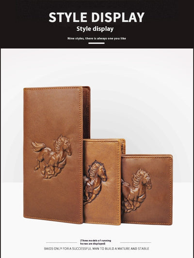 Cartera de Cuero Artesanal Grabada Retro para Hombre - Image 76