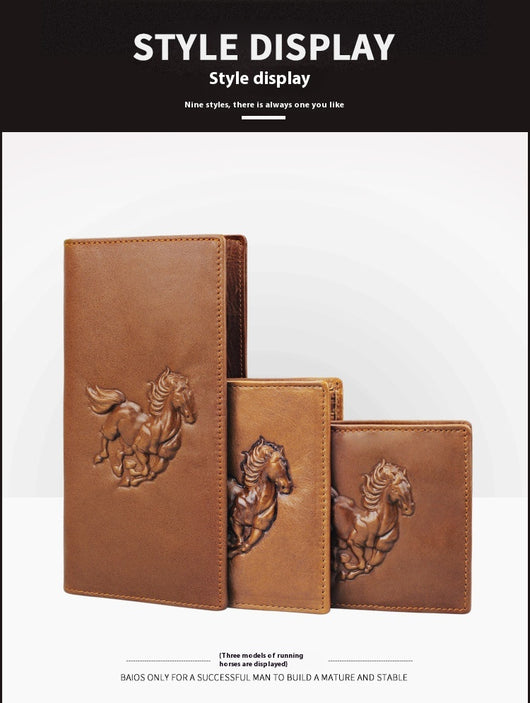 Cartera de Cuero Artesanal Grabada Retro para Hombre - Image 76
