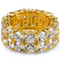 New hip hop men's ring Double row micro inlaid Grande zircon ring ring Dorado 10th