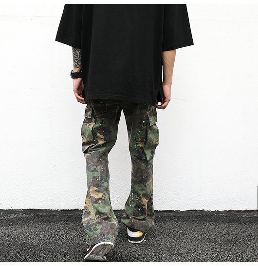 Pantalones Cargo Vintage con Estampado Salpicado - Image 5